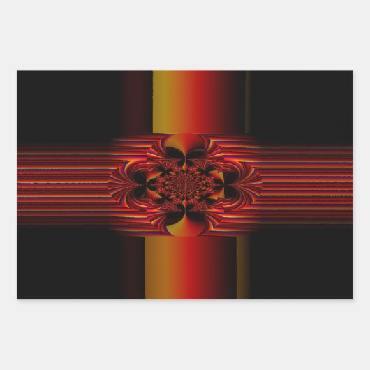 Große kleine Streifen mit Bogen Geschenkpapier Set (Vorderseite 3)