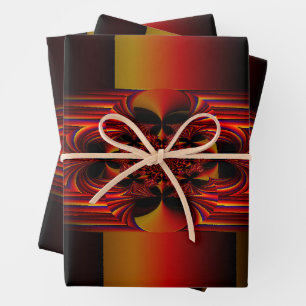 Große kleine Streifen mit Bogen Geschenkpapier Set