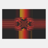 Große kleine Streifen mit Bogen Geschenkpapier Set (Vorderseite)