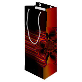 Große kleine Streifen mit Bogen Geschenktüte Für Weinflaschen (Rückseite Schrägansicht)