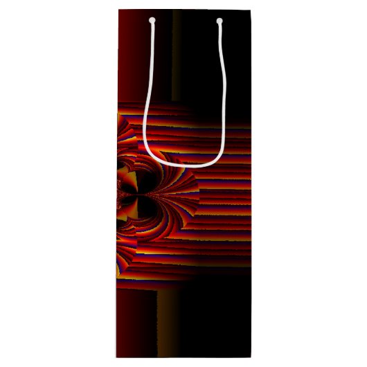 Große kleine Streifen mit Bogen Geschenktüte Für Weinflaschen (Vorderseite)