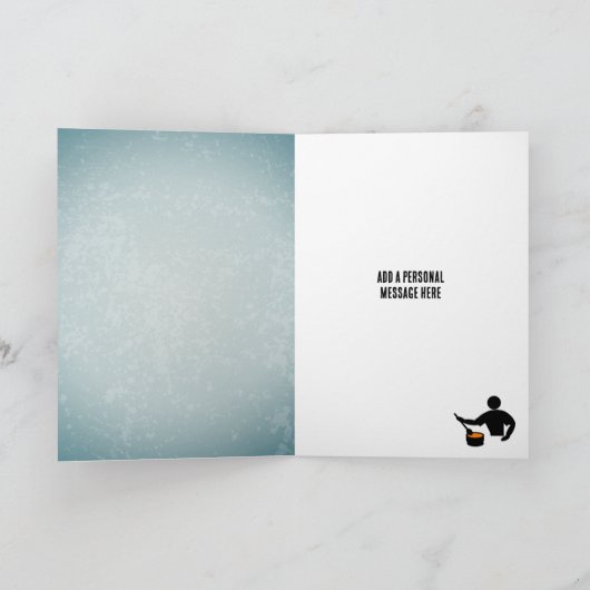 Große Koch, Koch oder Abendessen Gastgeber - Männe Karte (Innenseite)