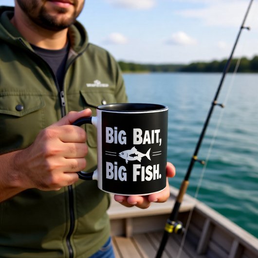 Große Köder Große Fische Lustiger Angel-Sport Tasse