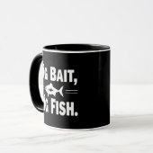 Große Köder Große Fische Lustiges Angeln Tasse (Vorderseite Links)