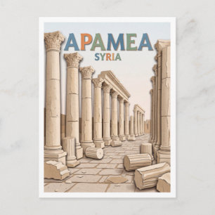 Große Kolonnade von Apamea Syrien Postkarte