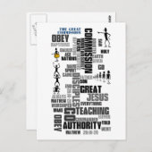 Große Kommission Mathew 28 (v1) Postkarte (Vorne/Hinten)