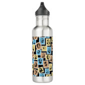 Große Komponisten auf Briefmarke, Trikolormuster - Edelstahlflasche (Rechts)