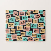 Große Komponisten auf Briefmarke, Trikolormuster - Puzzle (Horizontal)