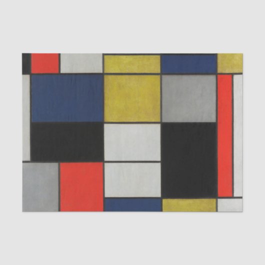 Große Komposition von Piet Mondrian Seidenpapier (Vorderseite)