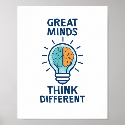 Große Köpfe denken anders Poster (Vorne)