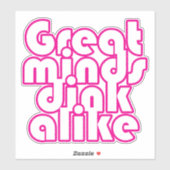 Große Köpfe versinken wie ein Pckleball-Auto Aufkleber (Blatt)