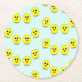 Große Kopfkröte blau Runder Pappuntersetzer (Vorderseite)