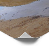 Große Kopfreflexion am Sandstrand Poster (Ecke)
