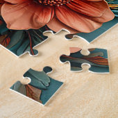 Große korallengroße Blume Puzzle (Seite)