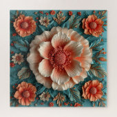 Große korallengroße Blume Puzzle (Horizontal)