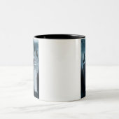 Große Krähen-Hexe-Tasse Zweifarbige Tasse (Mittel)