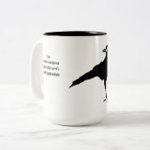 Große Krähen-Tasse Zweifarbige Tasse (Vorderseite Links)