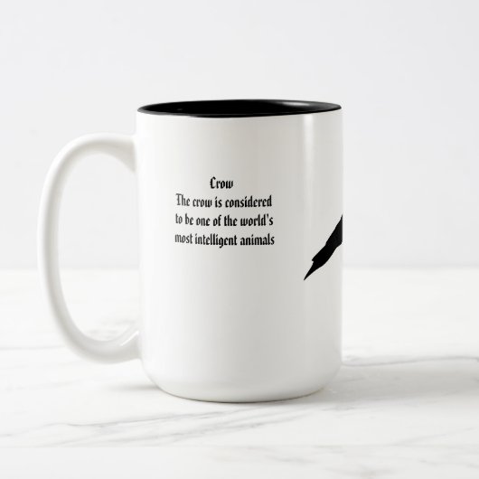 Große Krähen-Tasse Zweifarbige Tasse (Links)