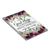 Große Krankenschwester danke Ihnen dankbar Floral  Notizblock (Rechte Seite)