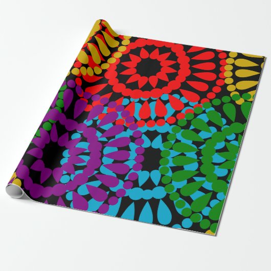 Große Kreise Geschenkpapier (Ungerollt)