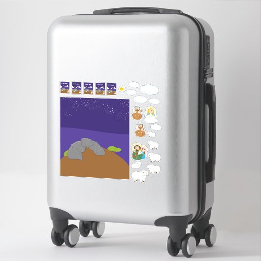 Große Krippensticker Aufkleber (Koffer)