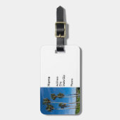 Große Krümmungspalmen Gepäckanhänger (Vorderseite vertikal)