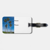 Große Krümmungspalmen Gepäckanhänger (Rückseite horizontal)