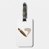 Große kubanische Zigarre Gepäckanhänger (Rückseite vertikal)