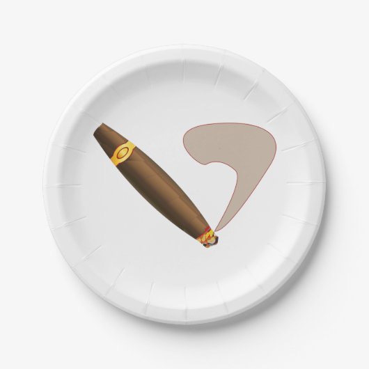 Große kubanische Zigarre Pappteller (Vorderseite)