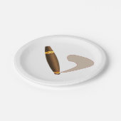 Große kubanische Zigarre Pappteller (Schrägansicht)
