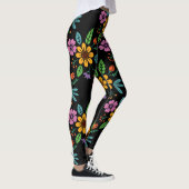 Große, kühne Blume Leggings (Rechts)