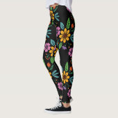 Große, kühne Blume Leggings (Links)