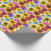 Große, kühne botanische Blume Geschenkpapier (Ecke)