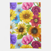 Große, kühne botanische Blume Geschirrtuch (Vertikal)