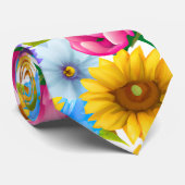 Große, kühne botanische Blume Krawatte (Gerollt)