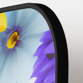 Große, kühne botanische Blume Pickleball Schläger (Linke Seite)