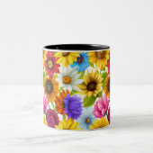 Große, kühne botanische Blume Zweifarbige Tasse (Mittel)