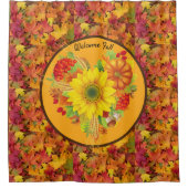 Große kühne Herbstfarben Herbstmaple Verlasse Land Duschvorhang (Vorderseite)
