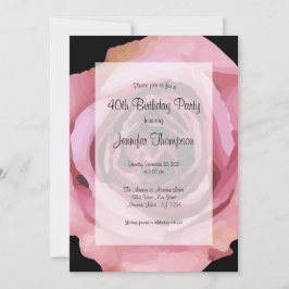 Große, kühne Lila FrühlingsRose Geburtstag Einladung