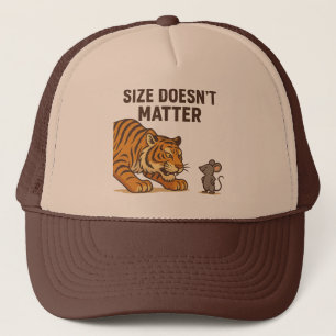 Größe kümmert mich nicht - Maus gegen Tiger Showdo Truckerkappe