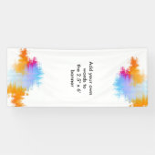 Große kundenspezifische Fahne mit Aquarell-Grenze Banner (Horizontal)