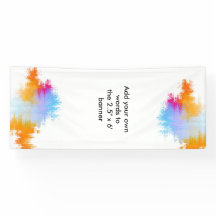 Große kundenspezifische Fahne mit Aquarell-Grenze