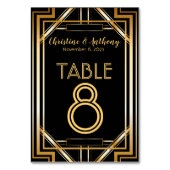 Große Kunst-Déco-Tischnummer Tischnummer (Rückseite)