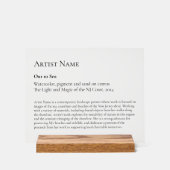 Grosse Kunstgalerie Al Porto Kunst, Dichtung und M Acrylschild (Vorderseite)