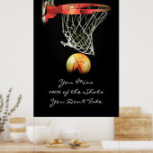 Große Kunstwerke Motivierend Zitat Basketball Post Poster (Küche)
