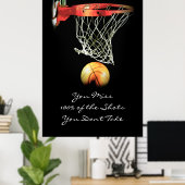 Große Kunstwerke Motivierend Zitat Basketball Post Poster (Heimbüro)