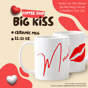 Große Kuss-Tasse Kaffeetasse