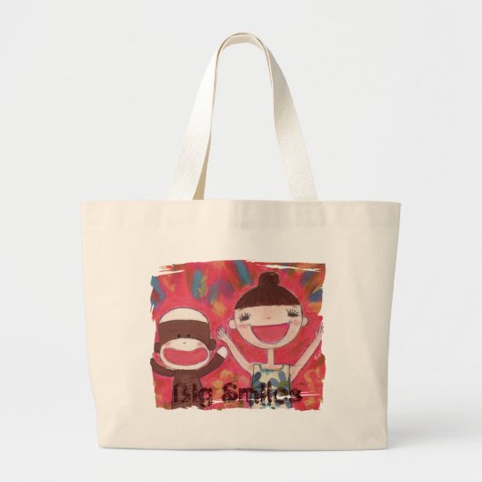 Große Lächeln-Tasche Jumbo Stoffbeutel (Vorne)