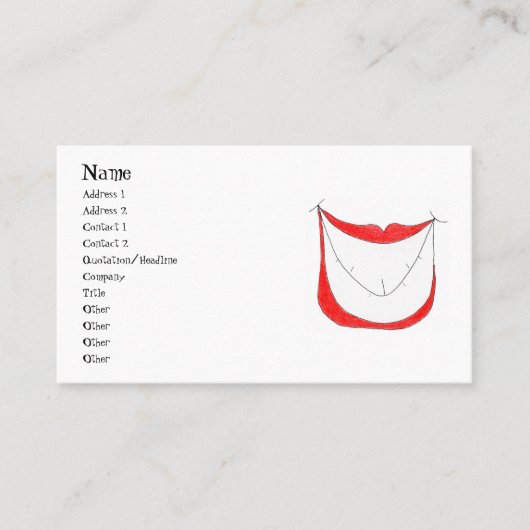 GROSSE LÄCHELN-Visitenkarte Visitenkarte (Vorderseite)