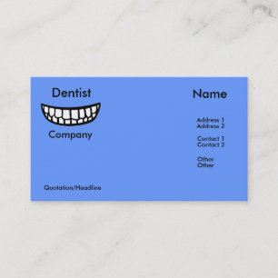 Große Lächeln-Zahnarzt-Visitenkarte Visitenkarte